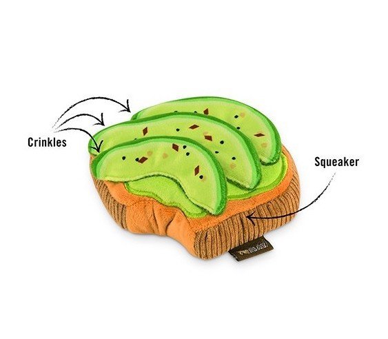 Deze gezonde PLAY Barking Brunch Avo-Doggo Toast is natuurlijk niet om op te eten, maar je hond zal er met heel veel plezier mee spelen! De PLAY Barking Brunch Avodoggo Toast is in de vorm van een avocado toast. Dit speeltje is handgemaakt met een dubbele buitenste laag en extra dikke stiksels voor extra duurzaamheid. De vulling is gemaakt van 100% gerecyclede plastic flessen. Het broodje bevat squeakers en de avocado bevat crinkles. Afmeting: 12 x 11 x 6,5 cm Over P.L.A.Y. Hondenspeelgoed PLAY staat bekend om hun fantastische design en vrolijke, aansprekende kleuren. PLAY Dog Toys Het hondenspeelgoed van P.L.A.Y. is handgemaakt en de stevige buitenkant en dubbel gestikte randen zorgen voor extra duurzaamheid. De vulling van de speeltjes is gemaakt van gerecycled materiaal. Verder voldoet het hondenspeelgoed van Play aan dezelfde strenge kwaliteitsnormen voor het vervaardigen van baby- en kinderspeelgoed. Zo worden er AZO-vrije kleurstoffen gebruikt en is het geschikt voor de wasmachine en droger. P.L.A.Y. hondenspeelgoed Het hondenspeelgoed van PLAY wordt in Amerika ontworpen. Alle speeltjes worden per collectie op de markt gebracht. Een collectie hondenspeeltjes van PLAY zijn doorgaans 5 verschillende speeltjes allemaal met hetzelfde thema. Bekend van Instagram Als jij honden volgt via Instagram, dan kan het niet missen dat je de P.L.A.Y. hondenspeeltjes wel eens voorbij hebt zien komen. Niet zo gek want de grappige en levensechte speeltjes zijn perfect voor een geweldige foto samen met jouw hond. Vergeet je A Lot for Doodles niet te taggen op Instagram? PLAY hondenspeeltjes bij A Lot for Doodles Bestel je Play hondenspeelgoed eenvoudig bij A Lot for Doodles. Of je nu een lief en schattig knuffeltje zoekt of een grappige, ondeugende speelkameraad voor je hond, je slaagt zeker weten met het ruime assortiment wat uit voorraad leverbaar is. Heb je vragen over onze producten of advies nodig wat je het beste kunt bestellen? Neem gerust contact met ons op, we helpen je graag verder.