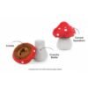 PLAY Blooming Buddies Mutt Mushroom Deze PLAY Blooming Buddies Mutt Mushroom houd je hond lekker bezig, voorkomt verveling en bevordert mentale stimulatie. Het speeltje is in de vorm van een rode paddenstoel met witte stippen en bevat krinkelgeluiden, een squeaker en kraakgeluiden in de stam. De paddenstoel kan los van de stam worden gehaald voor extra speelplezier voor jouw hond. De buitenkant heeft een dubbele laag en versterkte stiksels voor extra duurzaamheid. De vulling van de PLAY Blooming Buddies Mutt Mushroom is van 100% gerecyclede plastic flessen gemaakt en daarmee dus milieuvriendelijk. Afmeting: 19 x 13 x 10 cm Let op: Er is geen enkel hondenspeelgoed in de wereld wat niet kapot kan. Ondanks de dubbele stiksels, dubbele laag stof aan de buitenkant en de algehele stevigheid van het speelgoed, zou het kapot kunnen gaan. Op hondenspeelgoed zit geen garantie.Kies dus het juiste soort speeltje voor jouw hond zijn kauw- en speelbehoefte. Haal kapotte speeltjes meteen weg en laat jouw hond alleen spelen onder toezicht. Over P.L.A.Y. Hondenspeelgoed PLAY staat bekend om hun fantastische design en vrolijke, aansprekende kleuren. PLAY Dog Toys Het hondenspeelgoed van P.L.A.Y. is handgemaakt en de stevige buitenkant en dubbel gestikte randen zorgen voor extra duurzaamheid. De vulling van de speeltjes is gemaakt van gerecycled materiaal. Verder voldoet het hondenspeelgoed van Play aan dezelfde strenge kwaliteitsnormen voor het vervaardigen van baby- en kinderspeelgoed. Zo worden er AZO-vrije kleurstoffen gebruikt en is het geschikt voor de wasmachine en droger. P.L.A.Y. hondenspeelgoed Het hondenspeelgoed van PLAY wordt in Amerika ontworpen. Een collectie hondenspeeltjes van PLAY zijn doorgaans 5 verschillende speeltjes allemaal met hetzelfde thema. Bekend van Instagram Als jij honden volgt via Instagram, dan kan het niet missen dat je de P.L.A.Y. hondenspeeltjes wel eens voorbij hebt zien komen. Niet zo gek want de grappige en levensechte speeltjes zijn perfect voor een geweldige foto samen met jouw hond. Vergeet je A Lot for Doodles niet te taggen op Instagram? PLAY hondenspeeltjes bij A Lot for Doodles Bestel je Play hondenspeelgoed eenvoudig bij A Lot for Doodles. Of je nu een lief en schattig knuffeltje zoekt of een grappige, ondeugende speelkameraad voor je hond, je slaagt zeker weten met het ruime assortiment wat uit voorraad leverbaar is. Heb je vragen over onze producten of advies nodig wat je het beste kunt bestellen? Neem gerust contact met ons op, we helpen je graag verder.