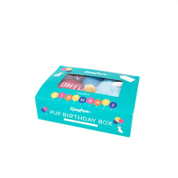ZippyPaws Pup Birthday Box Blue
