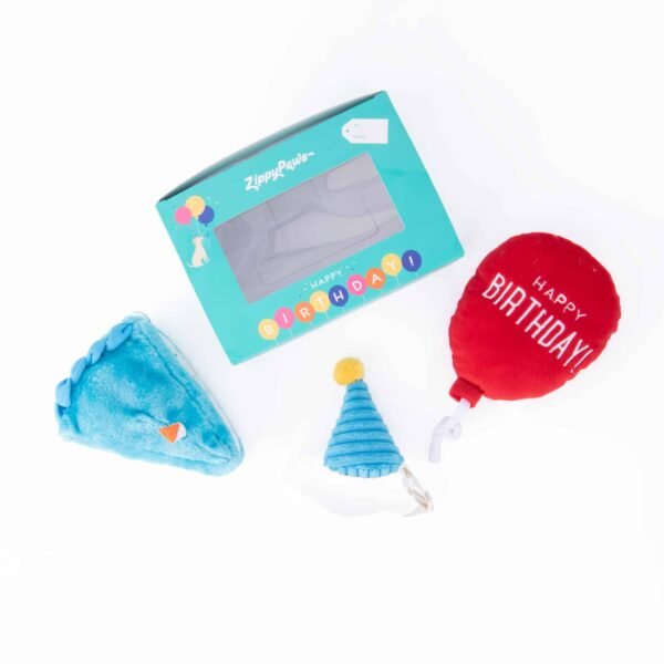 ZippyPaws Pup Birthday Box Blue