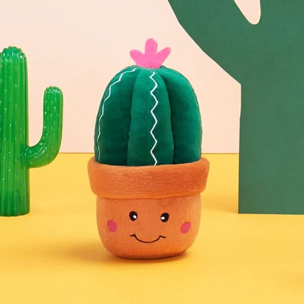 ZippyPaws Carmen the Cactus De ZippyPaws Carmen the Cactus is de perfecte kamerplant voor hondenmensen. Eindelijk een cactus die niet prikt! En deze leuke cactus heeft nog meer voordelen: je hoeft de plant namelijk nooit water te geven en jouw hond kan er gerust mee door het huis heen rennen. Door de medium blaster pieper in de pot is de ZippyPaws Cactus nog aantrekkelijker om mee te spelen. De ZippyPaws Snake Plant is een fijn speeltje van zacht pluche met vulling. Heerlijk voor je hond om tegen aan te kruipen in zijn mand of lekker mee te spelen. Door de afmetingen van het speeltje is deze geschikt voor middelgrote tot grote honden. Heb je nu een klein hondje die graag een wat groter pluche speeltje heeft kan dat natuurlijk ook. Formaat: 21 x 10 x 10cm Let op: Er is geen enkel hondenspeelgoed in de wereld wat niet kapot kan. Ondanks de algehele stevigheid van het speelgoed, zou het kapot kunnen gaan. Op hondenspeelgoed zit geen garantie. Kies dus het juiste soort speeltje voor jouw hond zijn kauw- en speelbehoefte. Haal kapotte speeltjes meteen weg en laat jouw hond alleen spelen onder toezicht. ZippyPaws Hondenspeelgoed Hondenspeeltjes van het merk ZippyPaws staan garant voor de allerleukste designs en zijn goed voor urenlang speelplezier. De hondenspeeltjes van ZippyPaws zijn ontworpen door hondenmensen voor honden. En dat zie je aan alles. ZippyPaws Burrows De Zippypaws Burrows zijn zoekspellen voor de hond. In iedere Burrow zitten 3 piepbeestjes verstopt. Speciaal voor honden die niet enthousiast worden van hersenwerkjes met voer zijn de Burrows perfect. Want de beloning is geen voer, maar een klein piepspeeltje. Je kunt de speeltjes zo vaak terug stoppen als je wilt, zodat jouw hond weer op zoek kan! Alle delen van de Zippy Burrows zijn gemaakt van hoogwaardig pluche stof. Daardoor is het niet alleen geschikt als interactief speeltje, maar kan het ook gebruikt worden als knuffelspeeltje. Alle speeltjes in de Burrows bevatten een ronde pieper om je hond extra enthousiast te maken. Interactief hondenspeelgoed bestellen Alle honden hebben speelgoed nodig. Het geeft zowel een mentale- als lichamelijke uitdaging voor je hond! Interactief hondenspeelgoed is niet alleen belangrijk om je hond tevreden te houden en verveling te voorkomen. Het is ook nuttig om problematisch gedrag aan te pakken, zoals destructief kauwen of hinderlijk blaffen. Zippypaws Burrows De Zippypaws Burrows zijn zoekspellen voor de hond. In iedere Burrow zitten 3 piepbeestjes verstopt. Speciaal voor honden die niet enthousiast worden van hersenwerkjes met voer zijn de Burrows perfect. Want de beloning is geen voer, maar een klein piepspeeltje. Je kunt de speeltjes zo vaak terug stoppen als je wilt, zodat jouw hond weer op zoek kan! Alle delen van de Zippy Burrows zijn gemaakt van hoogwaardig pluche stof. Alle speeltjes in de Burrows bevatten een ronde pieper om je hond extra enthousiast te maken. Doordat zowel de Burrow als de speeltjes in de Burrow van pluche zijn gemaakt is het niet alleen geschikt als interactiefspeeltje, maar kan het ook gebruikt worden als knuffelspeeltje. ZippyPaws Donutz Het populairste speeltje van Zippypaws is de Donut. Al in 2017 werd de miljardste donut verkocht. Voor de hond zijn de donut speeltjes helemaal geweldig. Er zitten 2 half ronde piepers in, waardoor het niet uitmaakt waar je in de donut bijt. Piepen doet de Zippypaws Donut altijd! De Donutz bevatten verder geen zachte pluche vulling. Ideaal voor honden die het normaal altijd laten sneeuwen in huis. Bekend van Instagram Als jij honden volgt via Instagram, dan kan het niet missen dat je de ZippyPaws hondenspeeltjes wel eens voorbij hebt zien komen. Niet zo gek want de grappige en interactieve speeltjes zijn perfect voor een geweldige foto samen met jouw hond. Vergeet je A Lot for Doodles niet te taggen op Instagram? ZippyPaws Nederland ZippyPaws hondenspeelgoed komt uit Amerika. Sinds een aantal jaren zijn de speeltjes ook in Nederland verkrijgbaar. Wij van A Lot for Doodles zijn trots dat we ZippyPaws verkopen in onze webshop. Bezoek onze shop en ontdek alle leuke speeltjes van ZippyPaws! ZippyPaws online bestellen De ZippyPaws hondenspeeltjes zijn bij ons online te bestellen. Naast de leuke speeltjes van ZippyPaws kun je ook bij ons terecht voor de merken Huxley & Kent, PawStory, HugSmart, Sodapup, Soos Pets, Cowboy Magic, Bass Brushes, P.L.A.Y., Yakka's & Carniwell. Heb je advies nodig? Neem gerust contact met ons op. We helpen je graag!