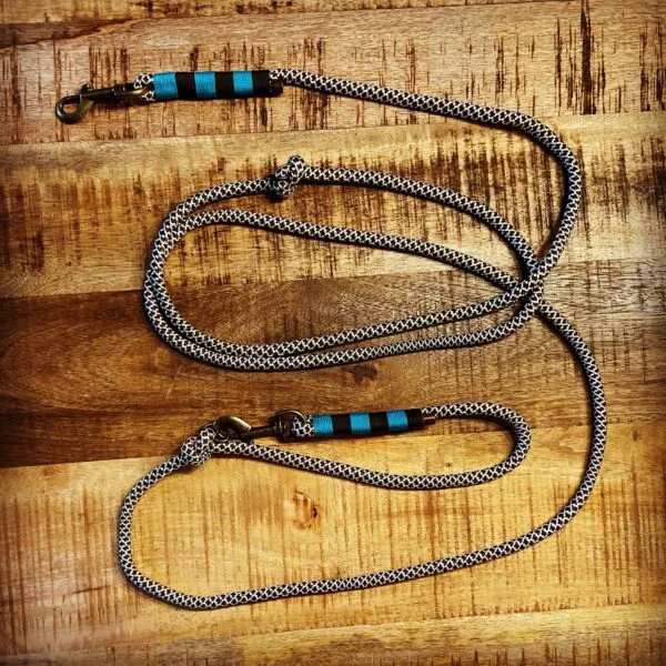 Verstelbare hondenlijn diamond walnut 10mm