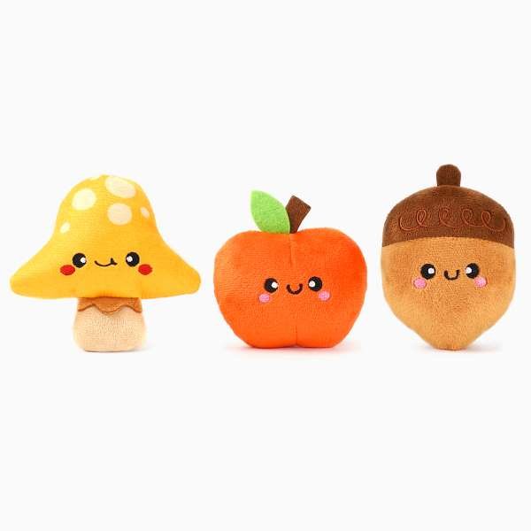 HugSmart Autumn Tailz Fall Pals: Herfstig Speelplezier voor je Hond! Maak de herfst extra leuk voor je hond met de HugSmart Autumn Tailz Fall Pals! Deze charmante, knuffels in vrolijke herfstthema's brengen het beste van het najaar direct naar je hond. Gemaakt van zacht, duurzaam pluche en gevuld met piepers, zijn de Fall Pals perfect voor knuffelen én spelen. Van een schattig paddenstoeltje tot een mini appel, de kleurrijke figuurtjes zorgen voor eindeloos speelplezier en een knus gevoel – perfect voor de koelere dagen. Waarom Kiezen voor HugSmart Autumn Tailz Fall Pals? De HugSmart Fall Pals zijn ontworpen voor honden die dol zijn op knuffels en speelgoed met een vleugje seizoensstijl. Elk speeltje is stevig en veilig voor honden van alle leeftijden, en de ingebouwde piepers maken het extra leuk. Deze kleine herfstvriendjes zijn ideaal om mee te spelen, maar ook geweldig als decoratie in je huis tijdens het seizoen. Voordelen van HugSmart Autumn Tailz Fall Pals Herfstige Vriendjes: Schattige en unieke herfstfiguurtjes zoals eekhoorns en pompoenen. Zacht en Veilig: Gemaakt van duurzaam pluche, zacht voor tanden en tandvlees. Ingebouwde Piepers: Voor interactief en enthousiast speelplezier. Perfect Formaat: Geschikt voor zowel kleine als grotere honden die van knuffels houden. Een Herfstcadeau voor je Trouwe Vriend Met de HugSmart Autumn Tailz Fall Pals geniet je hond van een heerlijk herfstig speeltje dat het seizoen compleet maakt. Perfect als cadeau of als seizoensverwennerij voor je viervoeter! Bestel de HugSmart Autumn Tailz Fall Pals vandaag nog en geef je hond het ultieme herfstcadeau! Formaat HugSmart Autumn Tailz Fall Pals: +/- 11 x 8 x 3 cm per speeltje. HugSmart - Innovatief en Grappig Hondenspeelgoed voor Urenlang Plezier HugSmart staat bekend om zijn fantasierijke en hoogwaardige hondenspeeltjes, speciaal ontworpen om zowel honden als hun baasjes te verrassen. Dit merk maakt speelgoed dat net zo stijlvol als functioneel is, met aandacht voor veiligheid en duurzaamheid. Waarom kiezen voor HugSmart? Originele en speelse ontwerpen HugSmart brengt een unieke twist in het hondenspeelgoed-assortiment met speeltjes die geïnspireerd zijn op alles van eten en dieren tot grappige figuurtjes. Of het nu gaat om een pluche sushi-set of een schattige bij, elk speeltje is gemaakt om nieuwsgierigheid en speelsheid bij je hond te stimuleren. Kwaliteit en veiligheid De speeltjes van HugSmart zijn gemaakt van hoogwaardige, veilige materialen die zacht maar stevig zijn. Het merk zorgt ervoor dat elk product voldoet aan hoge kwaliteitseisen, zodat je hond zorgeloos kan spelen en knuffelen. De extra verstevigde naden en duurzame materialen maken ze ideaal voor honden die graag kauwen en knuffelen. Geschikt voor elke speelstijl Of je hond nu houdt van knuffelen, apporteren of kauwen – HugSmart biedt een brede selectie van speelgoed voor alle speelbehoeften. Van interactieve puzzels tot knuffelige pluche speeltjes, HugSmart zorgt ervoor dat elke hond iets vindt dat past bij zijn persoonlijkheid en energieniveau. Bekend van Instagram Als jij honden volgt via Instagram, dan kan het niet missen dat je de HugSmart hondenspeeltjes wel eens voorbij hebt zien komen. Niet zo gek want de grappige speeltjes zijn perfect voor een geweldige foto samen met jouw hond. Vergeet je A Lot for Doodles niet te taggen op Instagram? Bestel HugSmart bij A Lot for Doodles! In onze webshop vind je een ruime keuze aan HugSmart-speeltjes, zorgvuldig geselecteerd om je hond altijd het beste speelplezier te bieden. Of je nu een klein speeltje zoekt om mee te knuffelen of een uitdagend speeltje voor actieve speelsessies, HugSmart heeft alles wat je zoekt voor een blije en tevreden hond. Blader door onze collectie en ontdek waarom HugSmart een favoriet is bij honden en hun baasjes. Bestel vandaag nog en bezorg je hond het leukste speelgoed van HugSmart! Heb je vragen over onze producten of advies nodig wat je het beste kunt bestellen? Neem gerust contact met ons op, we helpen je graag verder!