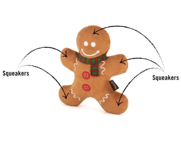 PLAY Holiday Classic Gingerbread Man 2 PLAY Holiday Classic Gingerbread Man Breng de kerstsfeer tot leven met de PLAY Holiday Classic Gingerbread Man – het speelse, super gezellige hondenspeeltje dat zó vrolijk kijkt dat je er spontaan een kerstliedje bij wilt zingen. Dit charmante peperkoekenmannetje is hét ultieme feestmaatje voor elke hond die gek is op knuffelen, spelen en rondhuppelen met zijn favoriete buddy. Met zijn zachte stof, grappige details en feestelijke uitstraling wordt dit Gingerbread Man-speeltje gegarandeerd dé kersthit in huis. Waarom dit speeltje zo onweerstaanbaar is: ✨ Zacht & vriendelijk vormgegeven – Ideaal voor hide and seek spelletjes, knuffelsessies en sneeuwloze winters. ✨ Handgemaakt & extra stevig – Met een dubbele laag stof en versterkte stiksels blijft dit vrolijke mannetje netjes in vorm, zelfs tijdens het enthousiastste spel. ✨ Duurzaam – Het zachte PlanetFill®-materiaal is gemaakt van 100% gerecyclede plastic flessen. Milieuvriendelijk én heerlijk knuffelbaar. ✨ Met ingebouwde squeaker – Voor dat extra beetje kerstmagie. ✨ Makkelijk wasbaar – Machinewasbaar en drogerbestendig; voor wanneer de feestvreugde nét iets te wild wordt. ✨ Veilig gekleurd – vrij van schadelijke stoffen Of jouw hond nu graag paradeert met zijn speelgoed, ermee kroelt in zijn mand of het trots showt aan bezoek: dit vrolijke koekmannetje past perfect in het plaatje. Afmeting PLAY Holiday Classic Gingerbread Man: 20 x 19 x 5 cm Let op: Er is geen enkel hondenspeelgoed in de wereld wat niet kapot kan. Ondanks de dubbele stiksels, dubbele laag stof aan de buitenkant en de algehele stevigheid van het speelgoed, zou het kapot kunnen gaan. Op hondenspeelgoed zit geen garantie.Kies dus het juiste soort speeltje voor jouw hond zijn kauw- en speelbehoefte. Haal kapotte speeltjes meteen weg en laat jouw hond alleen spelen onder toezicht. -- Over P.L.A.Y. Hondenspeelgoed PLAY staat bekend om hun fantastische design en vrolijke, aansprekende kleuren. Bij A Lot for Doodles vind je een ruim assortiment van PLAY hondenspeelgoed. Shop naast de Barking Brunch collectie ook de Tropical Paradise Collectie van PLAY in onze shop! PLAY Dog Toys Het hondenspeelgoed van P.L.A.Y. is handgemaakt en de stevige buitenkant en dubbel gestikte randen zorgen voor extra duurzaamheid. De vulling van de speeltjes is gemaakt van gerecycled materiaal. Verder voldoet het hondenspeelgoed van Play aan dezelfde strenge kwaliteitsnormen voor het vervaardigen van baby- en kinderspeelgoed. In de speeltjes worden er AZO-vrije kleurstoffen gebruikt. Daarnaast zijn de speeltjes geschikt voor de wasmachine en droger. P.L.A.Y. hondenspeelgoed Het hondenspeelgoed van PLAY wordt in Amerika ontworpen. Bekend van Instagram Als jij honden volgt via Instagram, dan kan het niet missen dat je de P.L.A.Y. hondenspeeltjes wel eens voorbij hebt zien komen. Niet zo gek want de grappige en levensechte speeltjes zijn perfect voor een geweldige foto samen met jouw hond. Vergeet je A Lot for Doodles niet te taggen op Instagram? PLAY hondenspeeltjes bij A Lot for Doodles Bestel je Play hondenspeelgoed eenvoudig bij A Lot for Doodles. Of je nu een lief en schattig knuffeltje zoekt of een grappige, ondeugende speelkameraad voor je hond, je slaagt zeker weten met het ruime assortiment wat uit voorraad leverbaar is. Heb je vragen over onze producten of advies nodig wat je het beste kunt bestellen? Neem gerust contact met ons op, we helpen je graag verder.