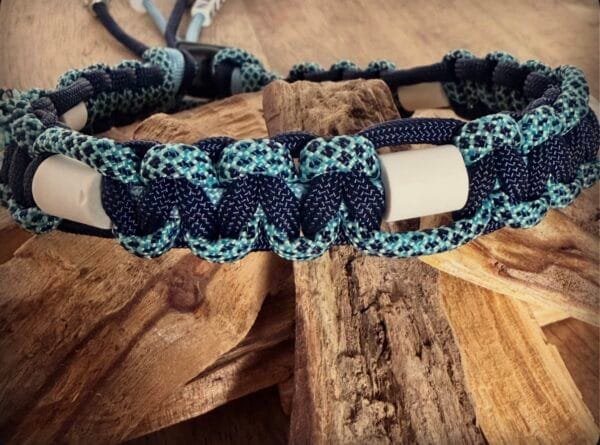 natuurlijke honden anti-tekenband Ocean blue