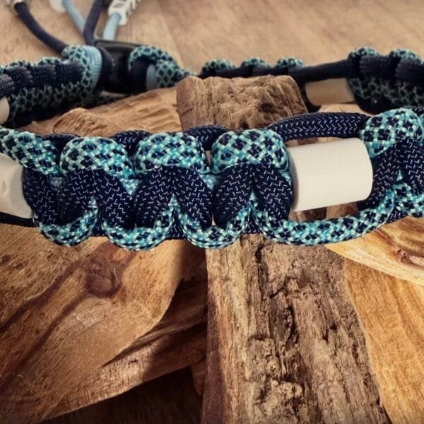 natuurlijke honden anti-tekenband Ocean blue