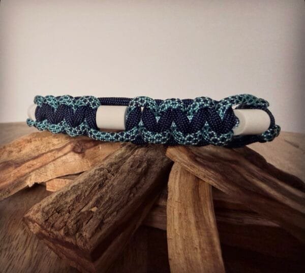 natuurlijke honden anti-tekenband Ocean blue 1