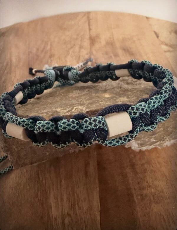 natuurlijke honden anti-tekenband Ocean blue 3