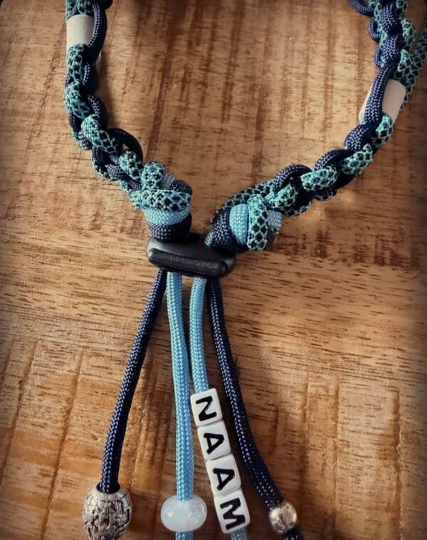 natuurlijke honden anti-tekenband Ocean blue 4